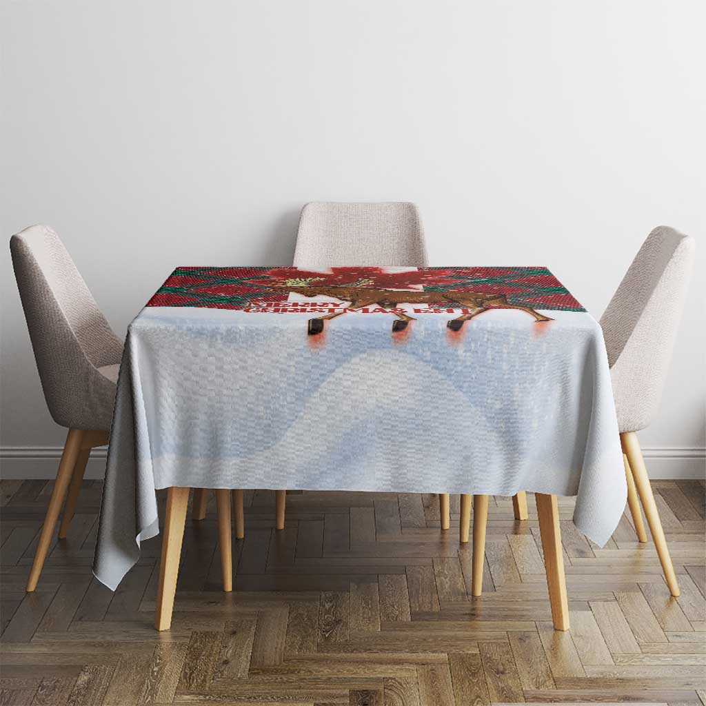 Canadian Christmas - Moose and Maple Retro Style Tablecloth