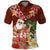Hawaii Honu Mele Kalikimaka Polo Shirt Santa Tropical Flower Aloha Summer Red Version LT03 Red - Polynesian Pride