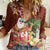 Hawaii Honu Mele Kalikimaka Women Casual Shirt Santa Tropical Flower Aloha Summer Red Version LT03 Female Red - Polynesian Pride