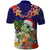 Hawaii Honu Mele Kalikimaka Polo Shirt Santa Tropical Flower Aloha Summer Blue Version LT03 - Polynesian Pride