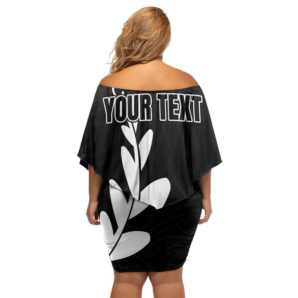 Personalised New Zealand Canoeing Special Jersey Off Shoulder Short Dress