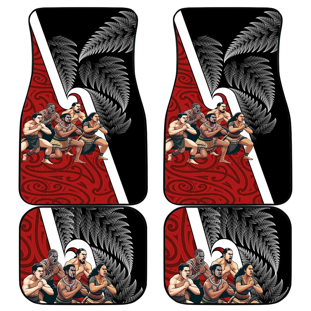 New Zealand Te Matatini Car Mats Kapa Haka and Silver Fern - Maori Art Pattern
