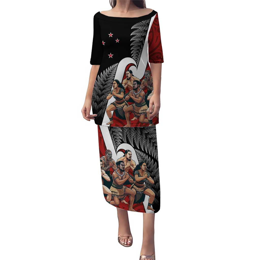 New Zealand Te Matatini Puletasi Kapa Haka and Silver Fern - Maori Art Pattern