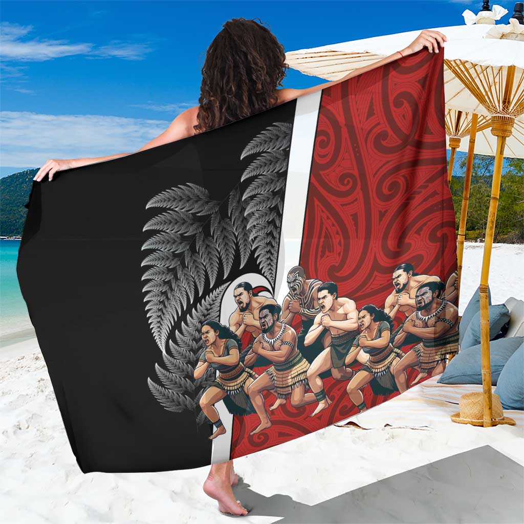 New Zealand Te Matatini Sarong Kapa Haka and Silver Fern - Maori Art Pattern