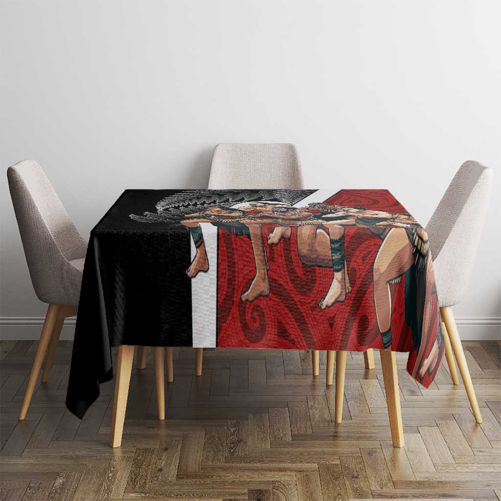 New Zealand Te Matatini Tablecloth Kapa Haka and Silver Fern - Maori Art Pattern