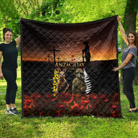 New Zealand and Australia ANZAC Day Quilt Kiwi Bird and Kangaroo Soldier LT03 - Polynesian Pride