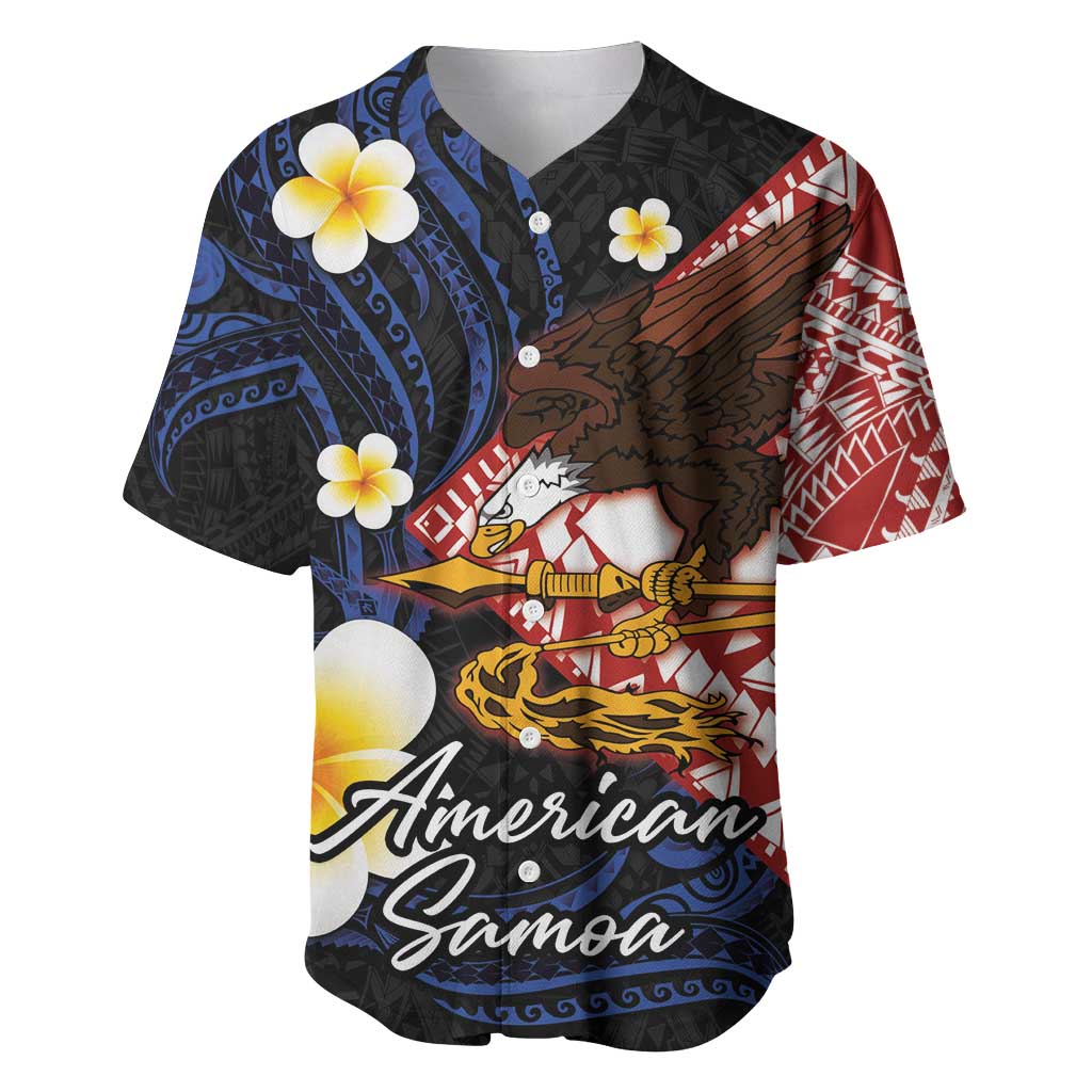 American Samoa Flag Day Baseball Jersey Polynesian Tatau Art and Plumeria
