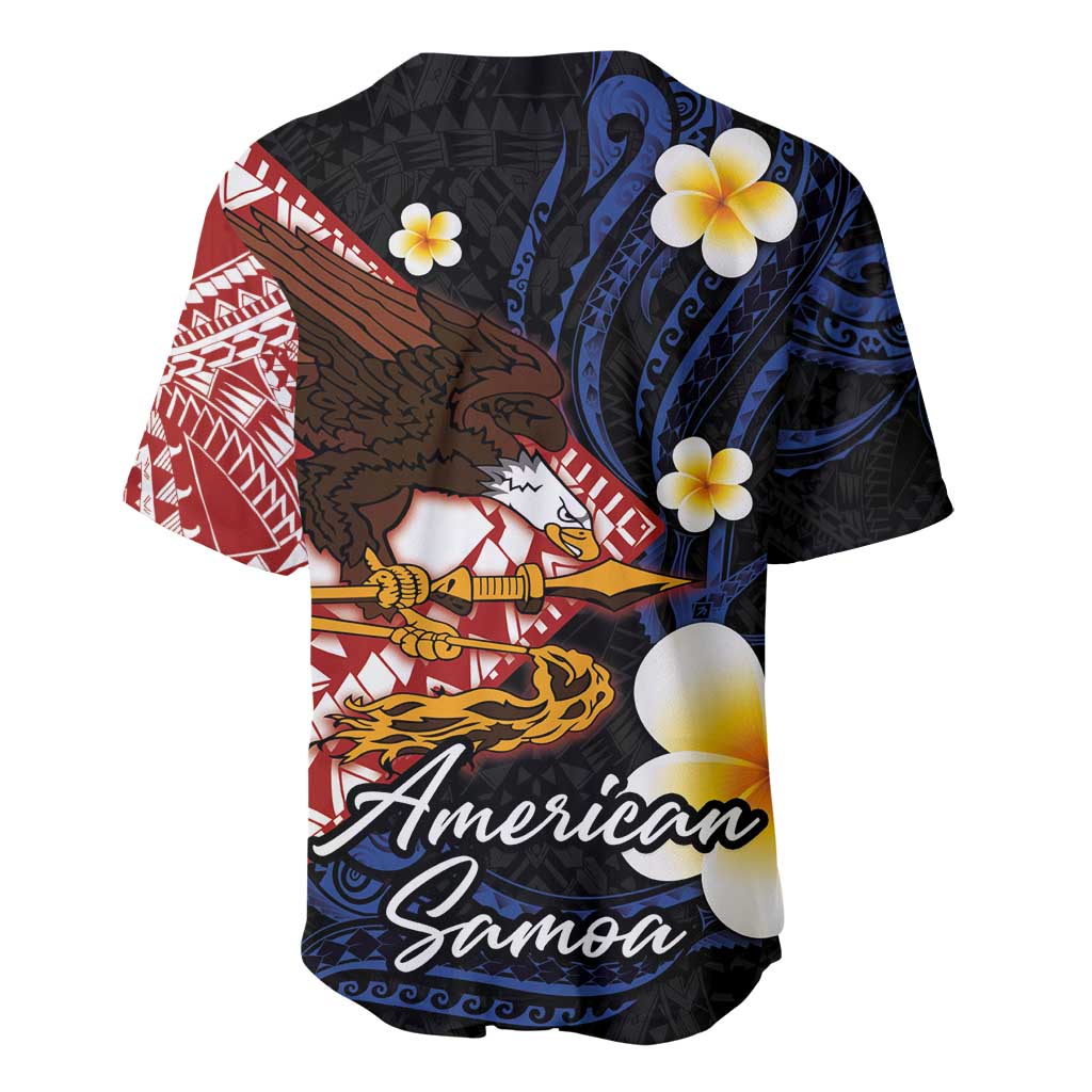 American Samoa Flag Day Baseball Jersey Polynesian Tatau Art and Plumeria