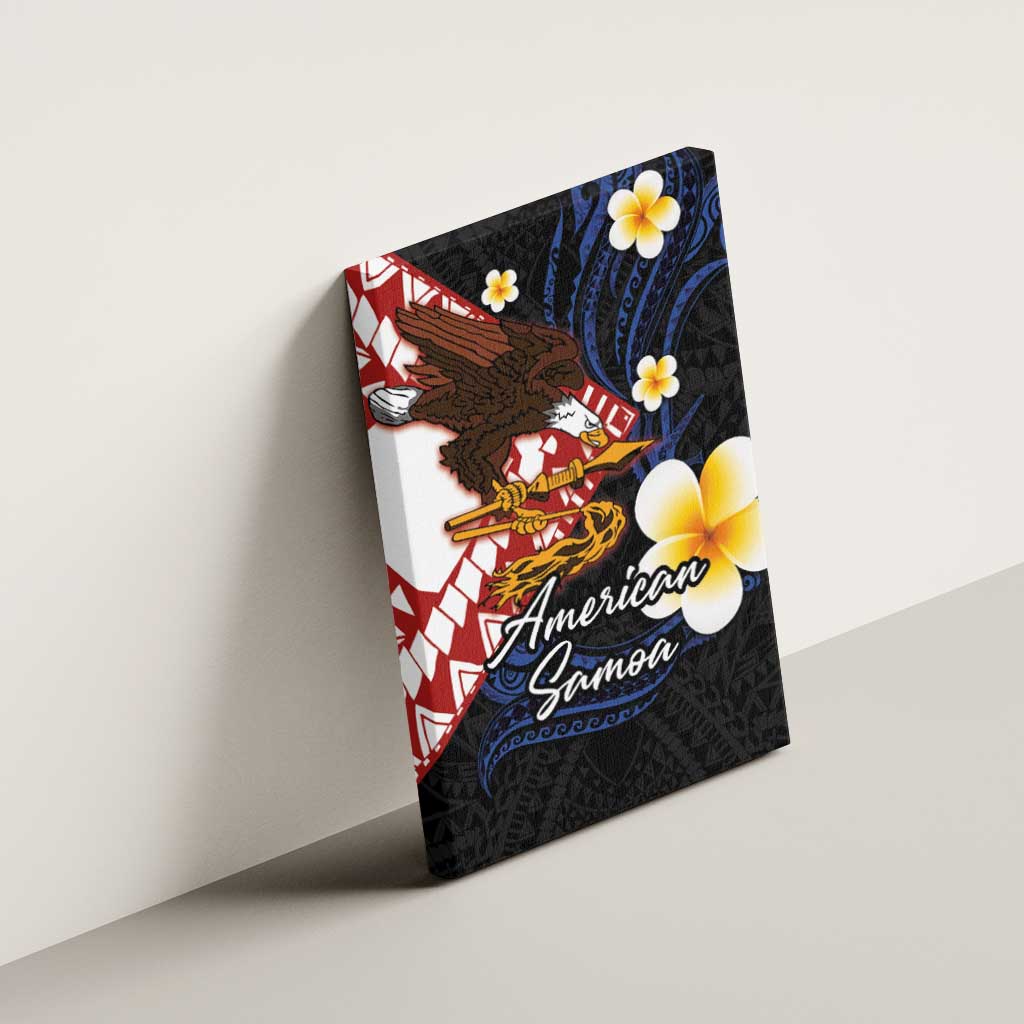 American Samoa Flag Day Canvas Wall Art Polynesian Tatau Art and Plumeria