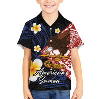 American Samoa Flag Day Family Matching Summer Maxi Dress and Hawaiian Shirt Polynesian Tatau Art and Plumeria