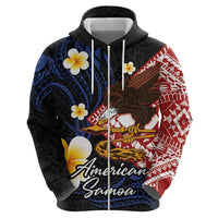 American Samoa Flag Day Hoodie Polynesian Tatau Art and Plumeria