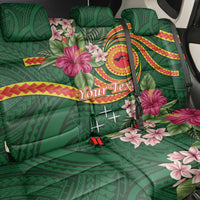 Manuʻa Islands Back Car Seat Cover Polynesian Art Tattoo Style and Tropical Plants