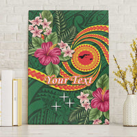 Manuʻa Islands Canvas Wall Art Polynesian Art Tattoo Style and Tropical Plants