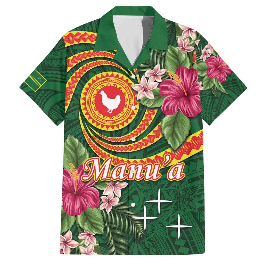 Manuʻa Islands Family Matching Long Sleeve Bodycon Dress and Hawaiian Shirt Polynesian Art Tattoo Style and Tropical Plants