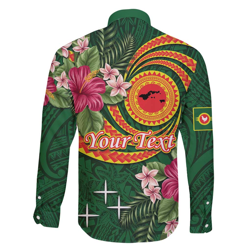 Manuʻa Islands Family Matching Puletasi and Hawaiian Shirt Polynesian Art Tattoo Style and Tropical Plants