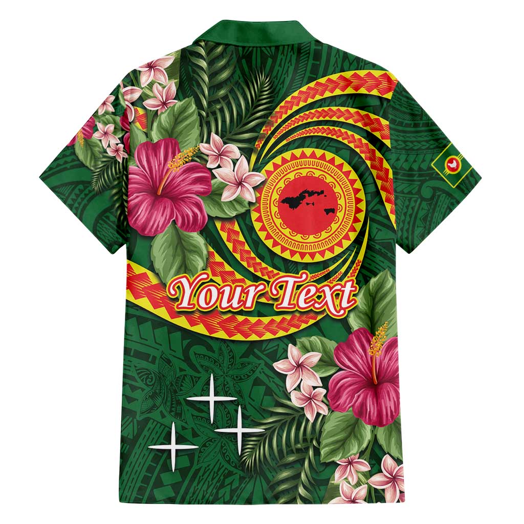 Manuʻa Islands Family Matching Summer Maxi Dress and Hawaiian Shirt Polynesian Art Tattoo Style and Tropical Plants