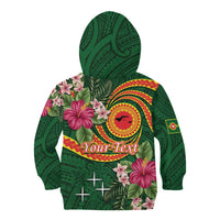 Personalised Manuʻa Islands Kid Hoodie Polynesian Art Tattoo Style and Tropical Plants LT03 - Polynesian Pride