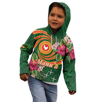 Personalised Manuʻa Islands Kid Hoodie Polynesian Art Tattoo Style and Tropical Plants LT03 - Polynesian Pride