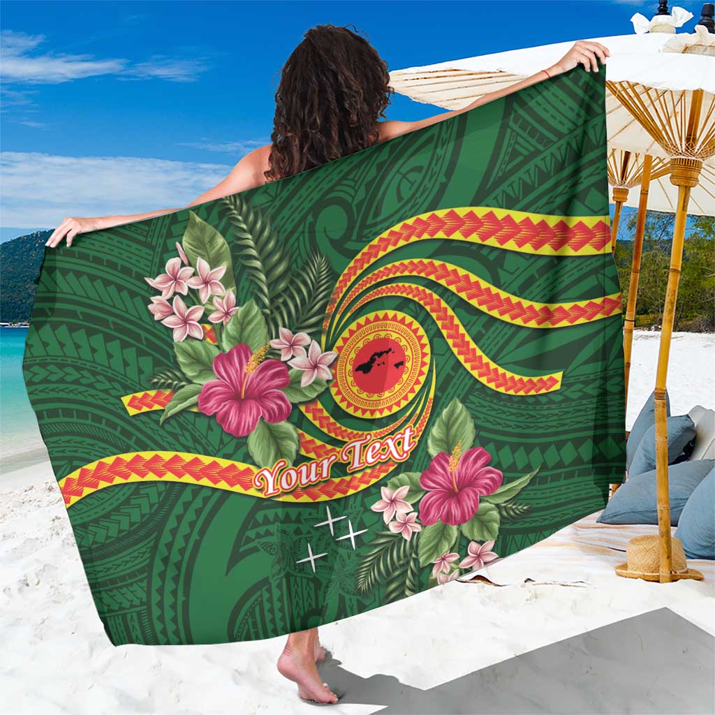 Manuʻa Islands Sarong Polynesian Art Tattoo Style and Tropical Plants