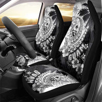 Hafa Adai Guam Car Seat Cover Polynesian Palm Tree Tattoo Hibiscus and Plumeria Art