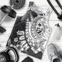 Hafa Adai Guam Men Tank Top Polynesian Palm Tree Tattoo Hibiscus and Plumeria Art