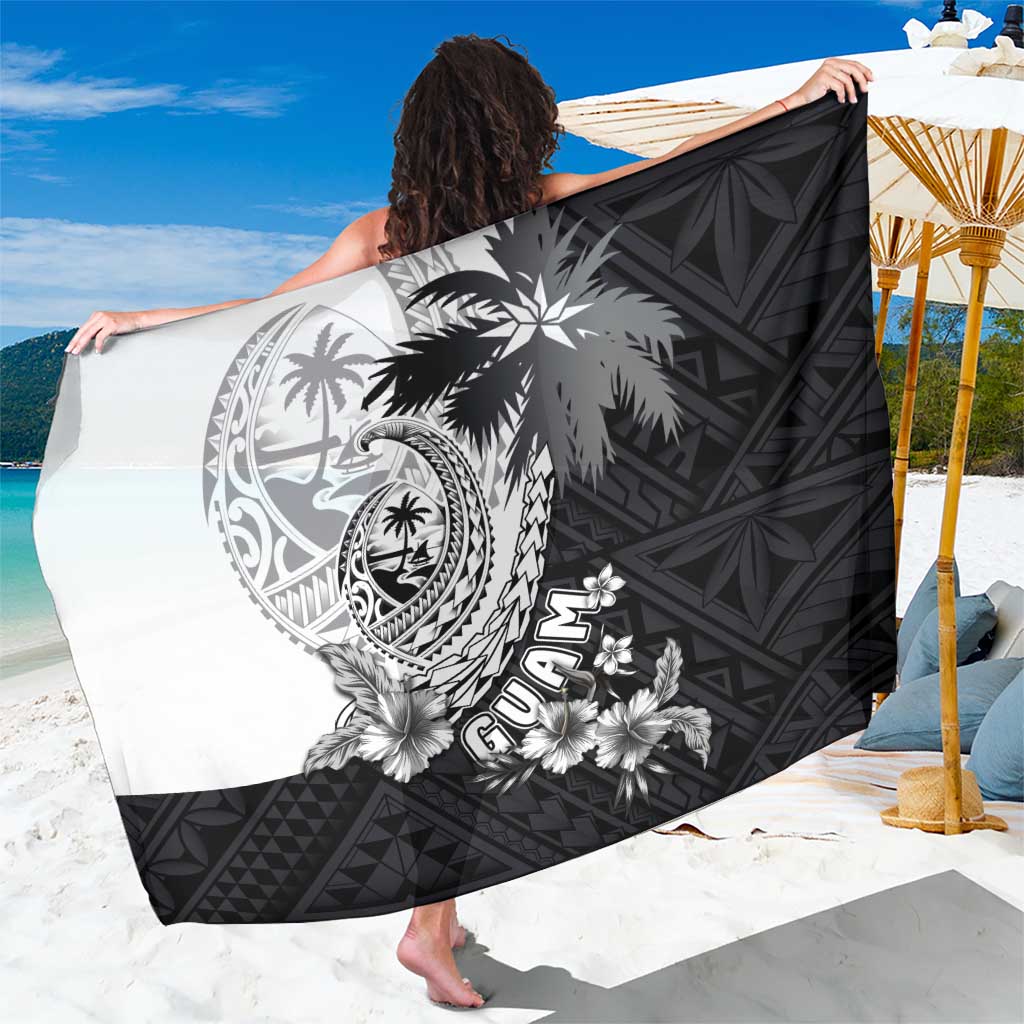 Hafa Adai Guam Sarong Polynesian Palm Tree Tattoo Hibiscus and Plumeria Art