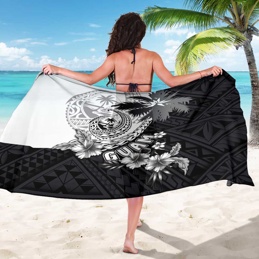 Hafa Adai Guam Sarong Polynesian Palm Tree Tattoo Hibiscus and Plumeria Art