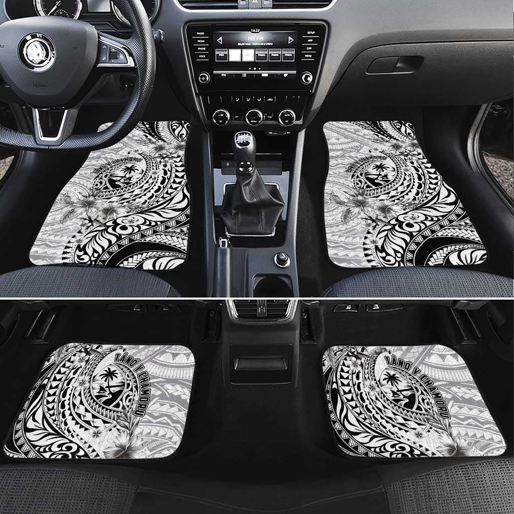 Guam-Land of the Chamorro Car Mats Polynesian Tattoo Style Hibiscus and Plumeria Art