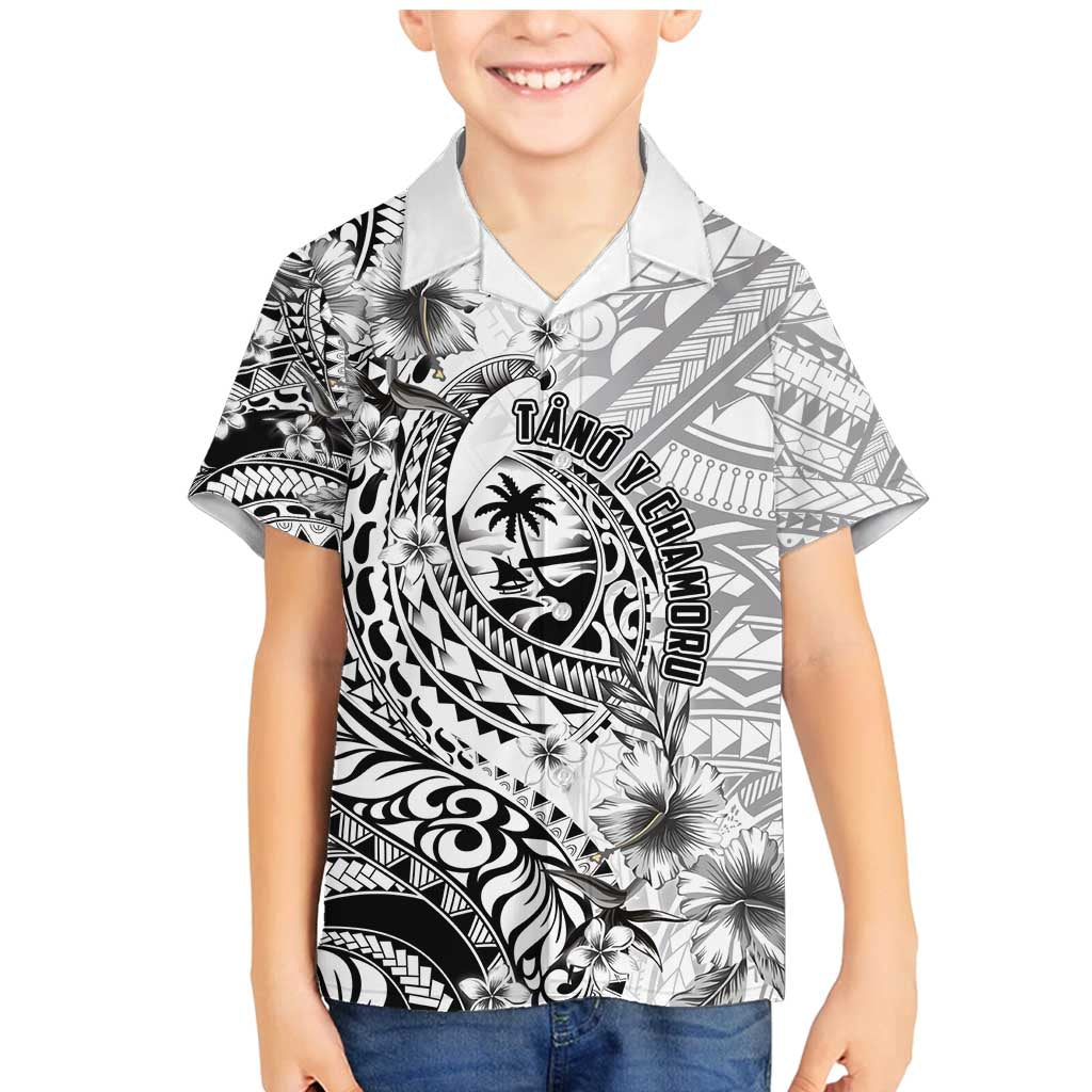 Guam-Land of the Chamorro Family Matching Mermaid Dress and Hawaiian Shirt Polynesian Tattoo Style Hibiscus and Plumeria Art