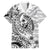 Guam-Land of the Chamorro Family Matching Off Shoulder Maxi Dress and Hawaiian Shirt Polynesian Tattoo Style Hibiscus and Plumeria Art