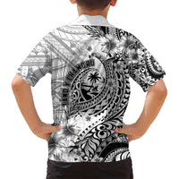 Guam-Land of the Chamorro Family Matching Puletasi and Hawaiian Shirt Polynesian Tattoo Style Hibiscus and Plumeria Art