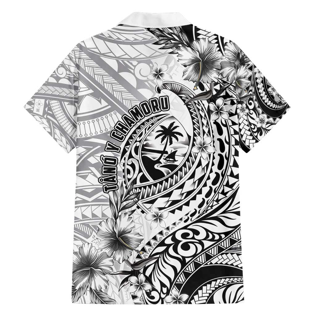 Guam-Land of the Chamorro Family Matching Summer Maxi Dress and Hawaiian Shirt Polynesian Tattoo Style Hibiscus and Plumeria Art