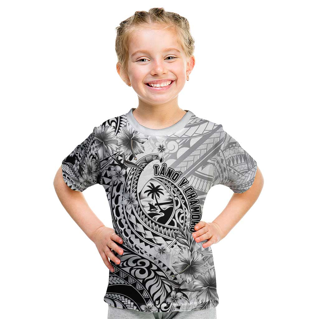 Guam-Land of the Chamorro Kid T Shirt Polynesian Tattoo Style Hibiscus and Plumeria Art
