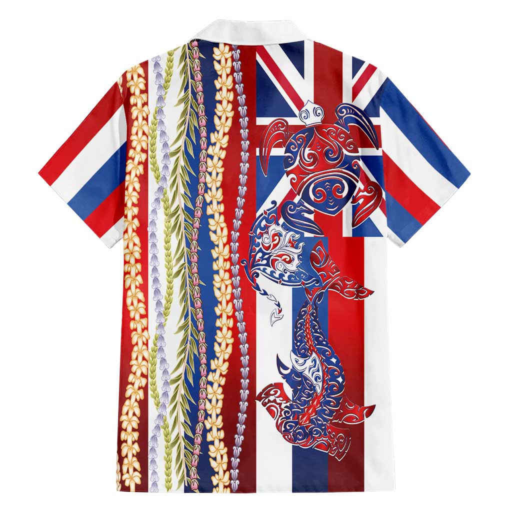 Hawaiian Sea Animals Hawaiian Shirt with Lei and Flag Style LT03 - Polynesian Pride