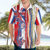 Hawaiian Sea Animals Hawaiian Shirt with Lei and Flag Style LT03 - Polynesian Pride