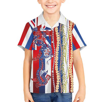 Hawaiian Sea Animals Hawaiian Shirt with Lei and Flag Style LT03 - Polynesian Pride