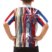 Hawaiian Sea Animals Kid Hawaiian Shirt with Lei and Flag Style LT03 - Polynesian Pride