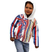 Hawaiian Sea Animals Kid Hoodie with Lei and Flag Style LT03 - Polynesian Pride