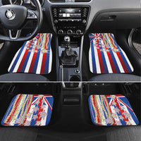 Hawaiian Polynesian Tribal Turtles Car Mats with Lei and Flag Style LT03 Set 4pcs Multicolor - Polynesian Pride