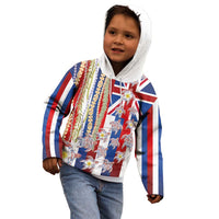 Hawaiian Polynesian Tribal Turtles Kid Hoodie with Lei and Flag Style LT03 - Polynesian Pride