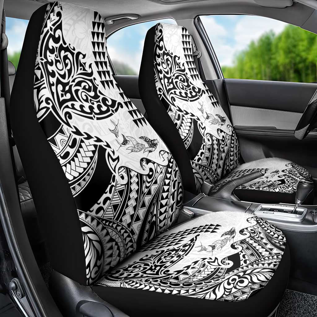 Hawaiian Tribal Manta Ray Car Seat Cover Kakau Tattoo and Polynesian Art Motif Pattern