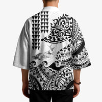 Hawaiian Tribal Manta Ray Kimono Kakau Tattoo and Polynesian Art Motif Pattern