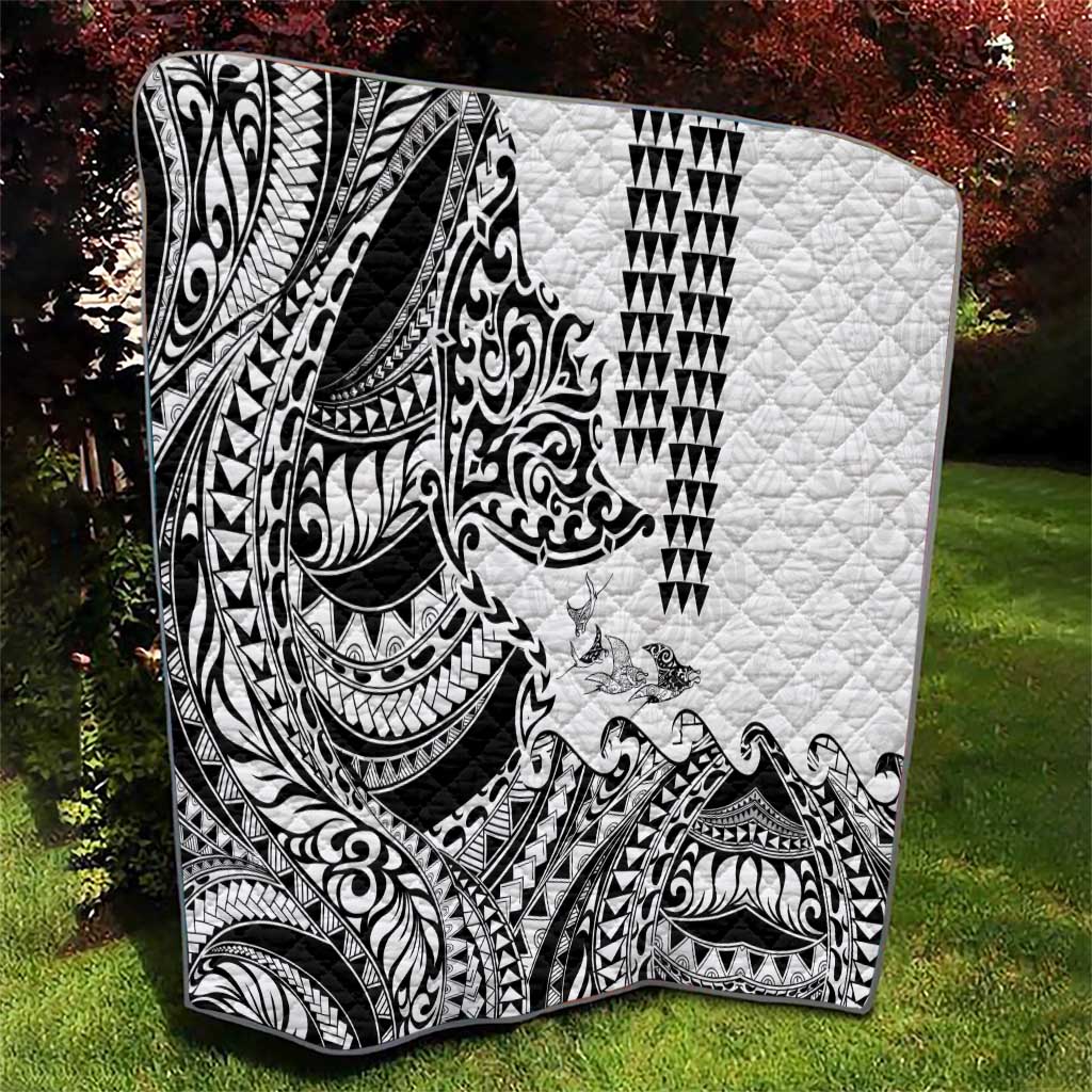 Hawaiian Tribal Manta Ray Quilt Kakau Tattoo and Polynesian Art Motif Pattern LT03 - Polynesian Pride