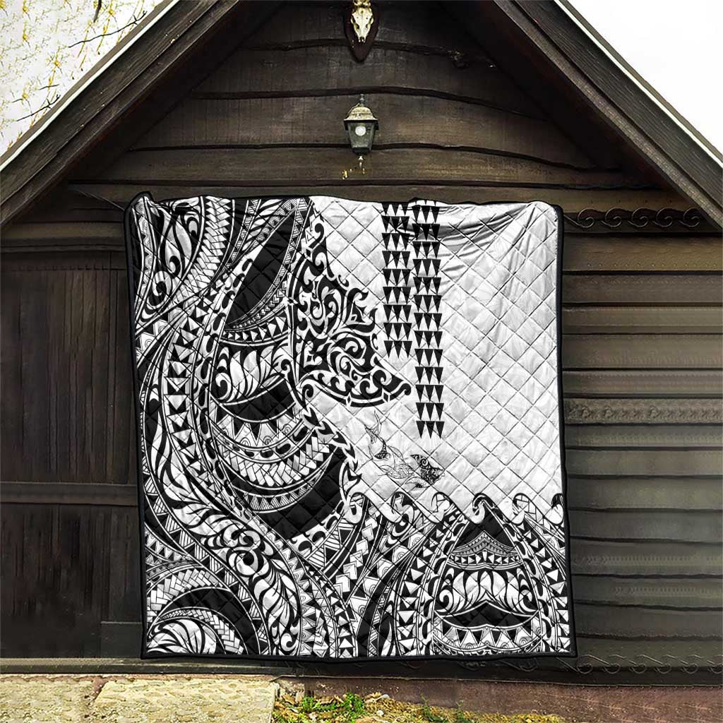 Hawaiian Tribal Manta Ray Quilt Kakau Tattoo and Polynesian Art Motif Pattern LT03 - Polynesian Pride