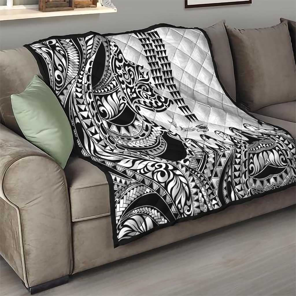 Hawaiian Tribal Manta Ray Quilt Kakau Tattoo and Polynesian Art Motif Pattern LT03 - Polynesian Pride