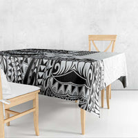 Hawaiian Tribal Manta Ray Tablecloth Kakau Tattoo and Polynesian Art Motif Pattern