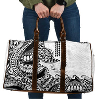 Hawaiian Tribal Manta Ray Travel Bag Kakau Tattoo and Polynesian Art Motif Pattern LT03 Multicolor - Polynesian Pride