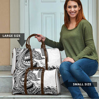 Hawaiian Tribal Manta Ray Travel Bag Kakau Tattoo and Polynesian Art Motif Pattern LT03 - Polynesian Pride
