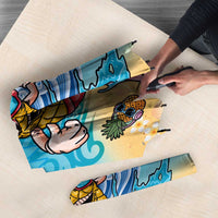 Hawaiian Funny Pineapple Surfing Umbrella Beach with Tribal Kakau and Plumeria LT03 - Polynesian Pride