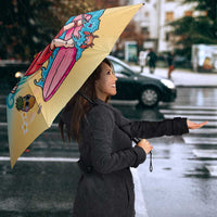 Hawaiian Funny Pineapple Surfing Umbrella Beach with Tribal Kakau and Plumeria LT03 - Polynesian Pride